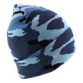 thumbnail image 2 of Gelante Beanie Hat Men Women Classic Knit Cuffed Plain Cap - Blue Camo, 2 of 2