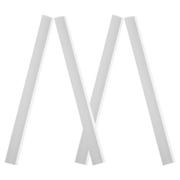 Amosfun 4-Pack White Replacement Plastic Lip Edges for Dustpan Garbage Shovel Office Use