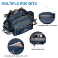 thumbnail image 5 of WATERFLY Unisex Large Capacity Hiking with Bottle Holder Fanny Pack Waist Bag,Dark Blue, 5 of 7