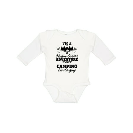 

Inktastic I m a Nature Addict Adventure Seeker Camping Kinda Guy Gift Baby Boy Long Sleeve Bodysuit