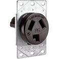 thumbnail image 1 of 3860CC6 3 Pole Flush Mount Dryer Outlet - Black, 1 of 1