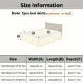 thumbnail image 3 of 1pc White Solid Color Light Beige-Friendly Bed Skirt with Floral Pattern & Ruffled Lace Trim - Breathable Anti-Wrinkle Cover, Detachable Multi-Layer, 3 of 10