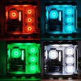 thumbnail image 3 of thinsony Coolmoon Ventilateur de Refroidissement pour Ordinateur Processeur CPU Dissipation de Chaleur Refroidisseur Vitesse Réglable Ventilateur Synchronisation RGB, Blanc, 3 of 9