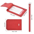 thumbnail image 2 of Equipaje Etiqueta PU Soportes 10x7cm Equipaje Etiqueta Identificador con Correas para Mochila Viaje Bolso Maleta Rojo Paquete de 3, 2 of 6