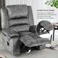thumbnail image 6 of Paproos Power Lift Recliner Chair, Recliners with 4 Massage Points, Side Pocket, Corduroy Sofa for Elderly and Adults, Ergonomic Lounge Electric Recliner for Home Theater, Remote Control, Dark Gray, 6 of 9