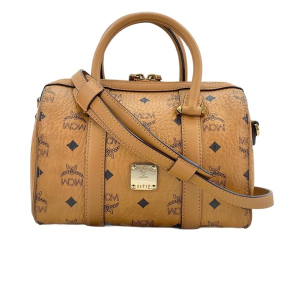 Pre-Owned MCM Visetos Monogram 2-Way Handbag, Brown