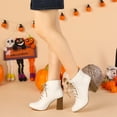thumbnail image 2 of BLISSFUL STEP Women's Round Toe Chunky Heels Ankle Boots, 2 of 7