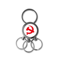 thumbnail image 1 of Placa de comunista chino simbolo rojo Llavero de metal de acero inoxidable Llavero Anillo de cadena Llavero, 1 of 3
