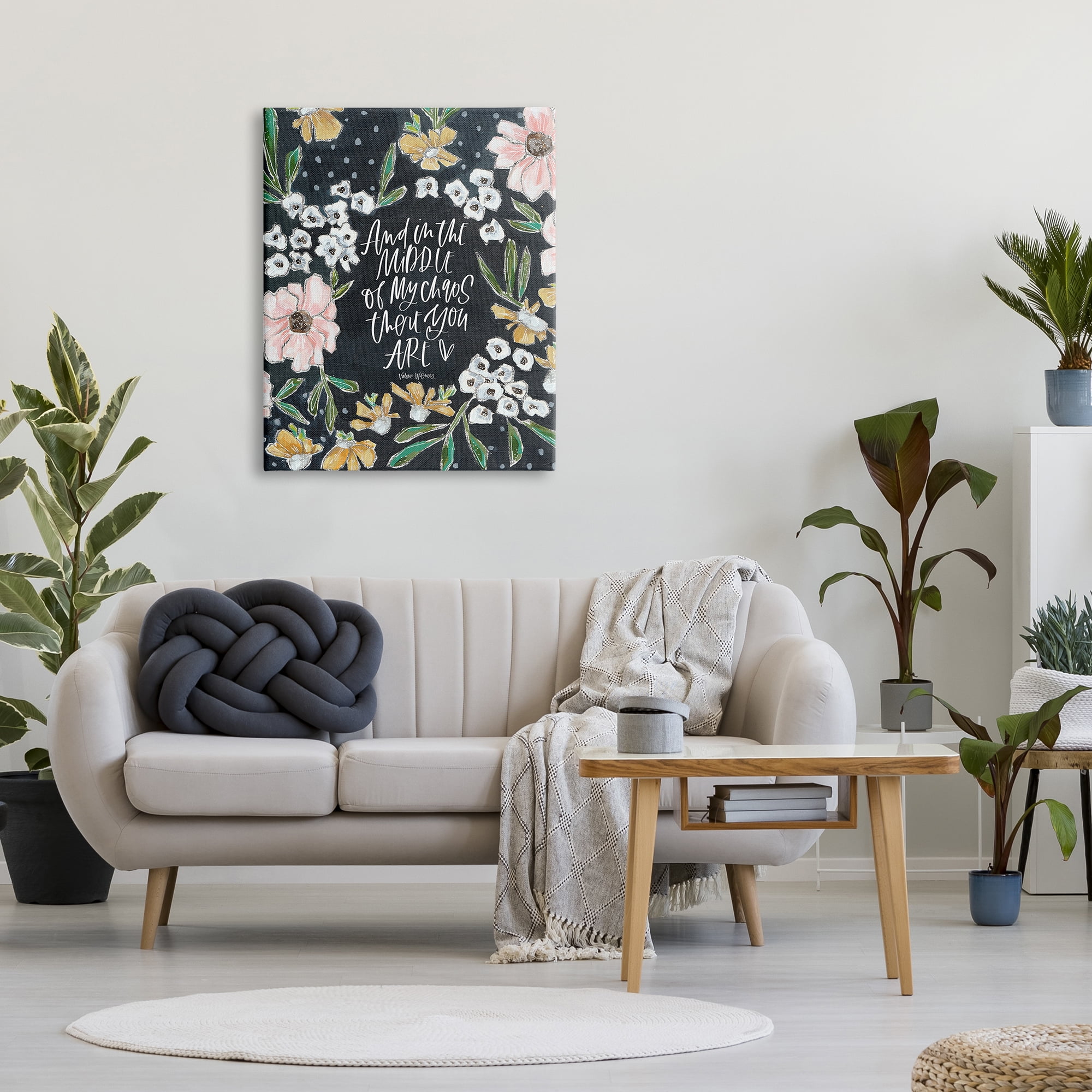 Stupell Industries Middle of My Chaos Romantic Expression Blushing Florals, 30 x 40, Designed by Valerie Wieners