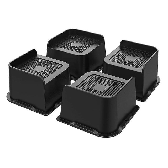 Bed Risers 3 Inch Heavy Duty, 4.8x4.8In Wide Opening Furniture Risers 4 Pack,Bed Lifts Risers for Sofa,Bed Frame,Tables