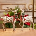 thumbnail image 3 of Resin Holiday Figurine Decorative Christmas Deer Tabletop Statue Decor, 2 Pack, 3 of 8