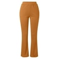thumbnail image 4 of GEWSEY Work Pants for Women High Waisted Stretch Soft Comfy Athletic Workout Yoga Pants Office Business Casual Trousers (Brown, L), 4 of 4