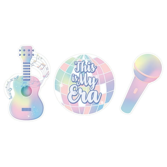 14 1/2" – 18" Pastel My Birthday Era Party Cardstock Cutouts - 3 Pieces