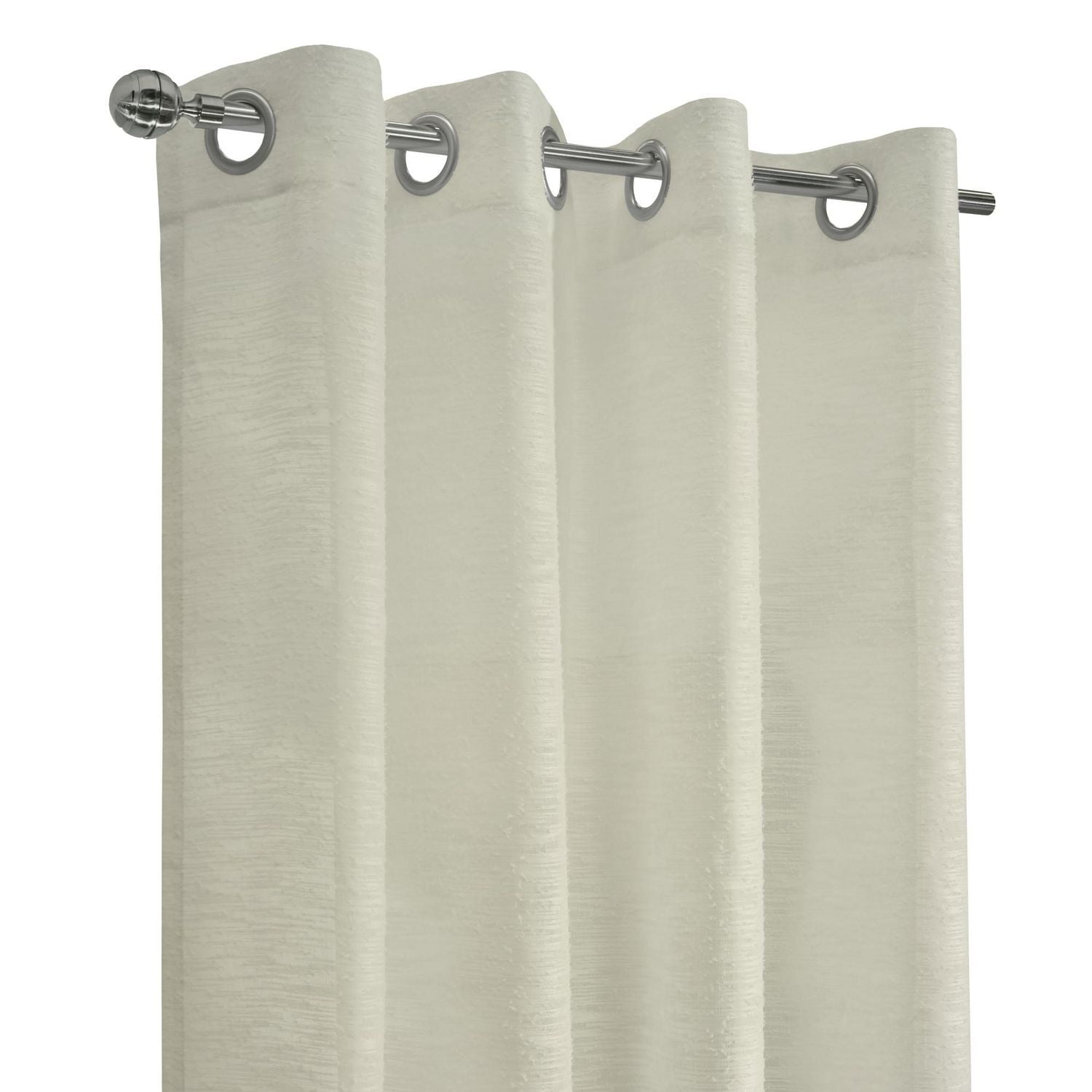 Loft Living Banan Sheer Grommet Single Curtain Panel 52 x 95 in Off-white