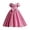 Pink, variant on Girls Satin Dress Ruffle Short Sleeve Tulle Front A-Line Long Gown Pageant Prom Princess First Communion Flower Girl Dress