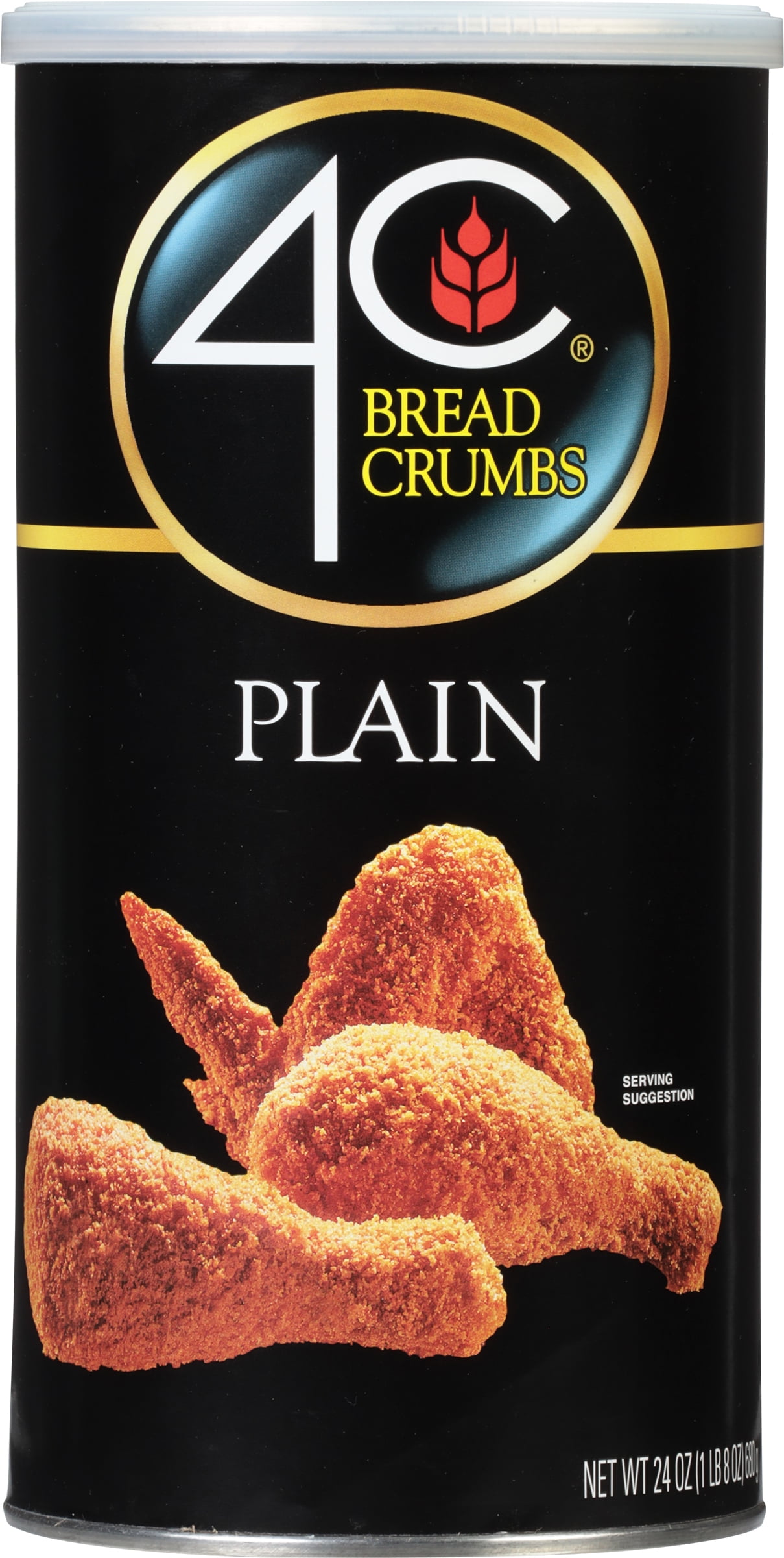 4C Plain Bread Crumbs, 24 oz Canister