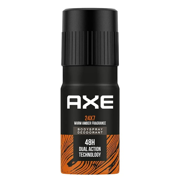 Axe 24X7 Body Spray Deodorant For Men 150ml, 5.07 Fl.oz. | Long Lasting No Gas - 48Hr Dual Action Technology | Warm Amber Fragrance For Boys