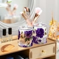 thumbnail image 6 of Light and Dark Purple Roses Green Leaves Translucent Plastic Cans Storage Canisters with Lid Set of 4, 6 of 7