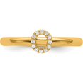 thumbnail image 4 of 14K Yellow Gold Stackable Diamond Initial O Ringsize 7 - Jbsp, 4 of 5