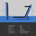 thumbnail image 2 of Patiojoy 2-In-1 Folding Treadmill 2.25HP Electric Walking Jogging Machine with Dual Display Blue, 2 of 6