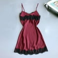 thumbnail image 4 of OSFVNOXV Silky Lingerie for Women Sexy V-Neck Chemise Nightgown Bodycon Mini Sleepwear Dress for Curvy Women, 4 of 4