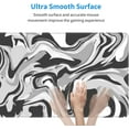 thumbnail image 6 of Black White Ink Liquid Waves Gaming Mouse Pad Large Mousepad Office XL Extended Desk Mat Non-Slip Rubber Base for Office Home 31.5x11.8 Inch, 6 of 6