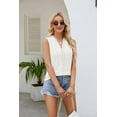 thumbnail image 3 of MecTo Women's Fall Loose T-shirt Sleeveless Tank Top Cami Blouses Tops Sleeveless Camisole Shirt, 3 of 7
