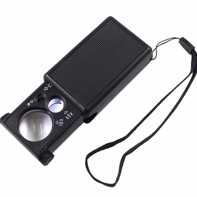 Lupa Joyero 21 Mm Luz Led Y Uv Monedas 30x 60x Zefei Wu 9024735060963