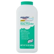 Equate Baby Pure Cornstarch Baby Powder with Aloe Vera and Vitamin E, 15 oz