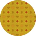 thumbnail image 1 of Ahgly Company Indoor Round Patterned Neon Orange Area Rugs, 4' Round, 1 of 6