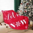 thumbnail image 4 of Ganfancp Christmas Flannel Snowflake Blanket Thickened Printed Blanket Double Sided Plush Nap Blanket Shawl Holiday Gift Blanket Rebajas Flash Deals 1X Manta, 4 of 6