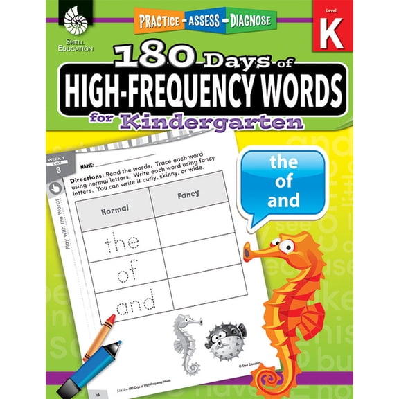 180 Days of Practice 180 Days(tm) High-Frequency Words for Kindergarten: Practice, Assess, Diagnose, (Paperback)