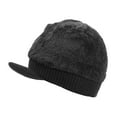 thumbnail image 4 of iHPH7 Womens Hats with Brim Skull Beanie Winter Hat Wool Hats for Men Winter Beanies for Men Slouchy Beanie Hat Black One Size, 4 of 4
