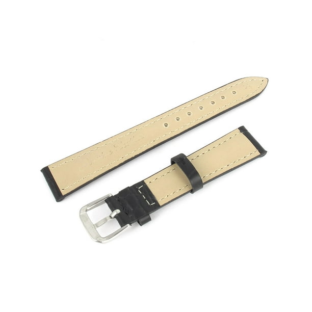 Unique Bargains Women Men Black 17mm Faux Leather Alligator Grain Watch Strap Band Brown Others