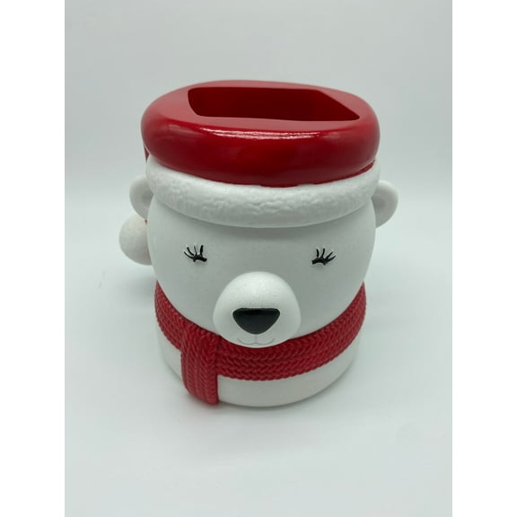 Bath and Body Works Christmas Holiday Santa Polar Bear Foaming Soap Holder New