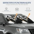 thumbnail image 4 of Fotbe Peinture Fluide Noir Blanc Tourbillons 2 Pcs Pare-Soleil / Bloqueur de Soleil pour Pare-Brise de Voiture / Accessoires Intérieurs Automobiles Pliables pour Protection Solaire-Grand, 4 of 6