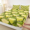 thumbnail image 3 of Castle Fairy Preppy Children Green Frog Twin Sheet Sets,Kawaii Wildlife Bedding, 3 of 7