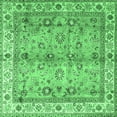 thumbnail image 1 of Ahgly Company Indoor Square Oriental Emerald Green Traditional Area Rugs, 5' Square, 1 of 4