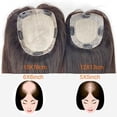 thumbnail image 2 of Real Human Hair Topper for Women 10-20" Long Curly Wavy Silk Top with PU Around Skin Base Hair Pieces Clip in Human Hair Toppers for Thicking Hair, 2 of 7