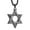 Black, variant on HZMAN Magen Star of David Pendant Necklace Women Men Chain Silver Stainless Steel Israel Necklace (Silver)