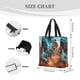 thumbnail image 3 of Fotbe Blue Dragon And White Tiger Bolsa Tote con Estampado para Mujer, Bolsos con Cremallera, Bolsa de Hombro Casual de Gran Capacidad con Bolsillos Internos, 3 of 7