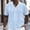 Blue, variant on Late July Long Sleeve Linen Shirt Men European Solid Color Striped Hollow Knitted Shirt for Men Casual Loose Comfortable Trendy Business Foreign Trade Lapel Short Sleeved Shirt Xl