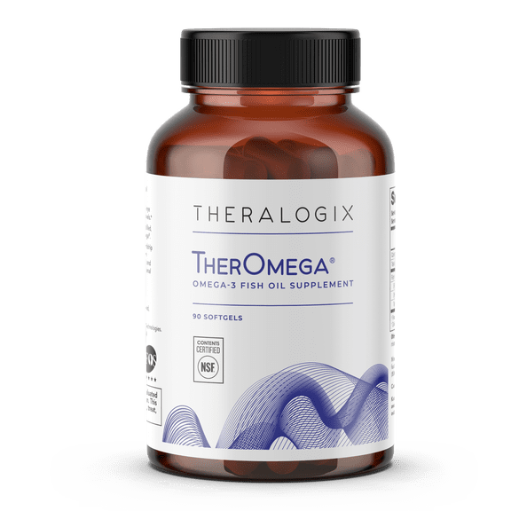 Theralogix TherOmega Omega-3 Fish Oil Supplement - Supports Heart, Brain, Immune & Joint Health* - 700 mg DHA & EPA from Wild Alaska Pollock - Sustainably Sourced - NSF Certified - 90 Softgels