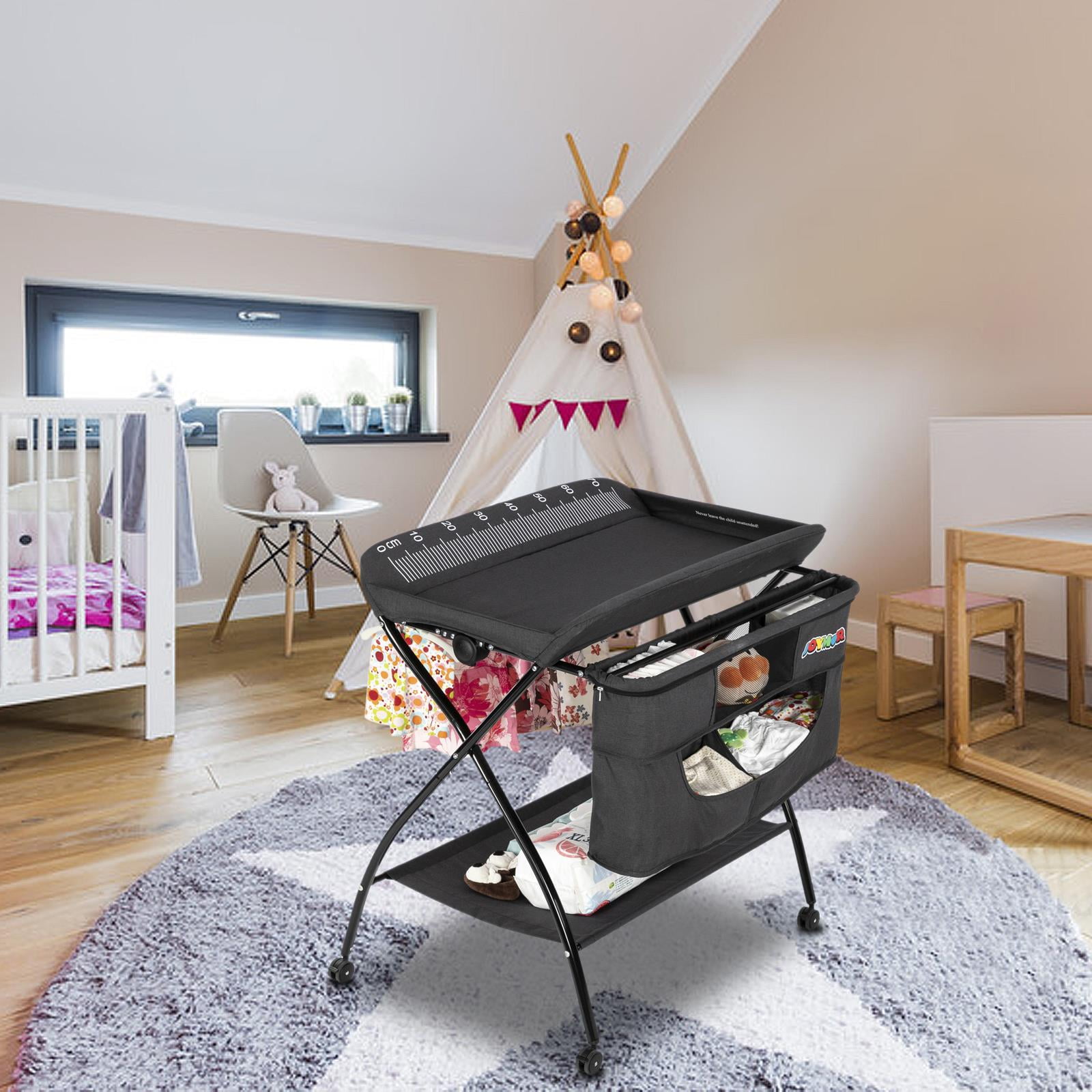 JOYMOR Portable Baby Changing Table, Foldable Changing Station for