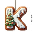 thumbnail image 5 of Gingerbread Christmas Ornaments, 26 Letter Gingerbread Ornaments for Christmas Tree, Personalized Christmas Ornaments 2024, Gingerbread Christmas Tree Decorations Hanging Pendant for Party Gifts Diy, 5 of 5