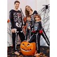 thumbnail image 2 of Men 1pc Halloween Skeleton Print Sleep Jumpsuit, 2 of 5