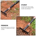 thumbnail image 3 of MasteelfCA 1Pc Garden Rake Manganese Steel Rake Cultivation Tool Plowing Weed Rake, 3 of 8