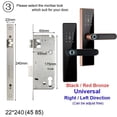 thumbnail image 2 of Electronic Lock Bluetooth Smart Door Lock Fingerprint Lock Password IC Card Key For Smart Home ,Integrated Smart Home, 2 of 5