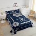 thumbnail image 4 of Erosebridal Blue Texas Stars Comforter Sets Queen Size,Geometric Hexagon Bedding Queen Comforter Set,Western Room Decorative,Reversible,Ultra Soft,3-Piece, 4 of 8