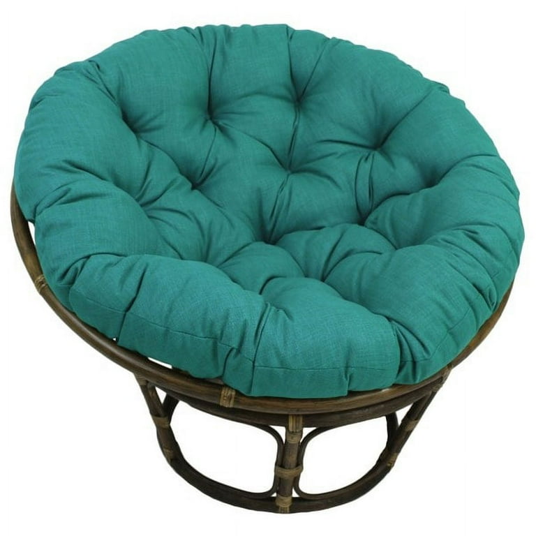 International Caravan Bali 42 inch Papasan Chair with Solid Polyester Cushion Avocado